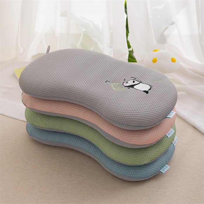 91家纺网 家纺一手货源 找家纺 芯洲 2025新款凉感记忆棉枕头儿童学生夏季冰丝凉枕护颈透气慢回弹记忆枕 梦乐园-绿  25*50cm