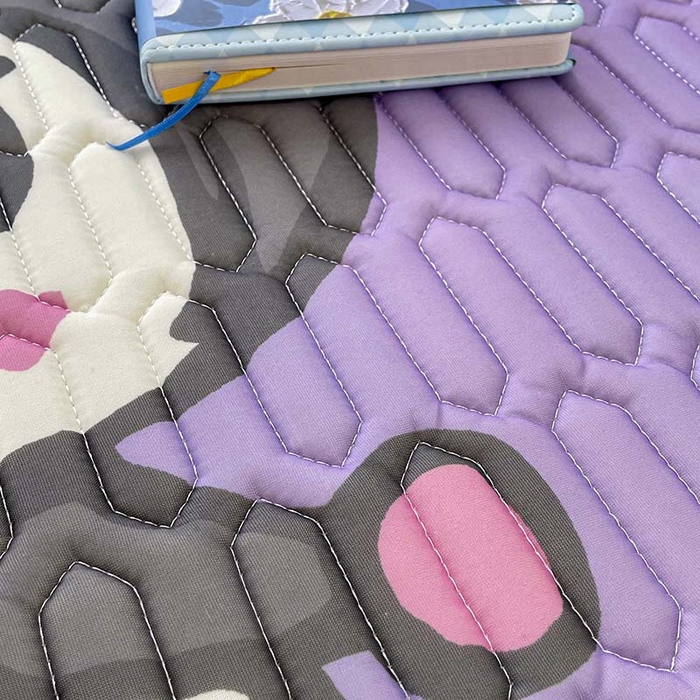 91家纺网 家纺一手货源 找家纺 米帛家纺2025新款大版三丽鸥乳胶凉席-绑带款 圆点库洛米