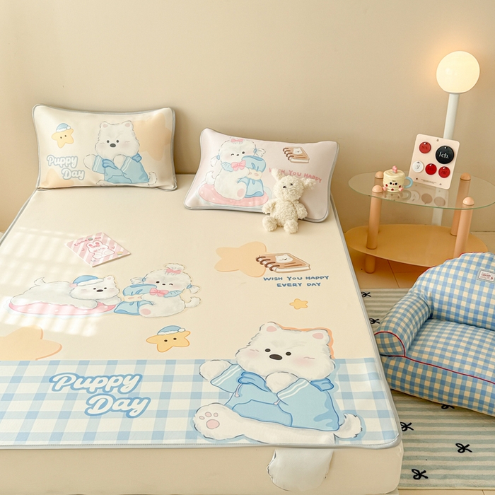 91家纺网 家纺一手货源 找家纺 慕尚家纺 2025新款凉感卡通工艺席 圆满