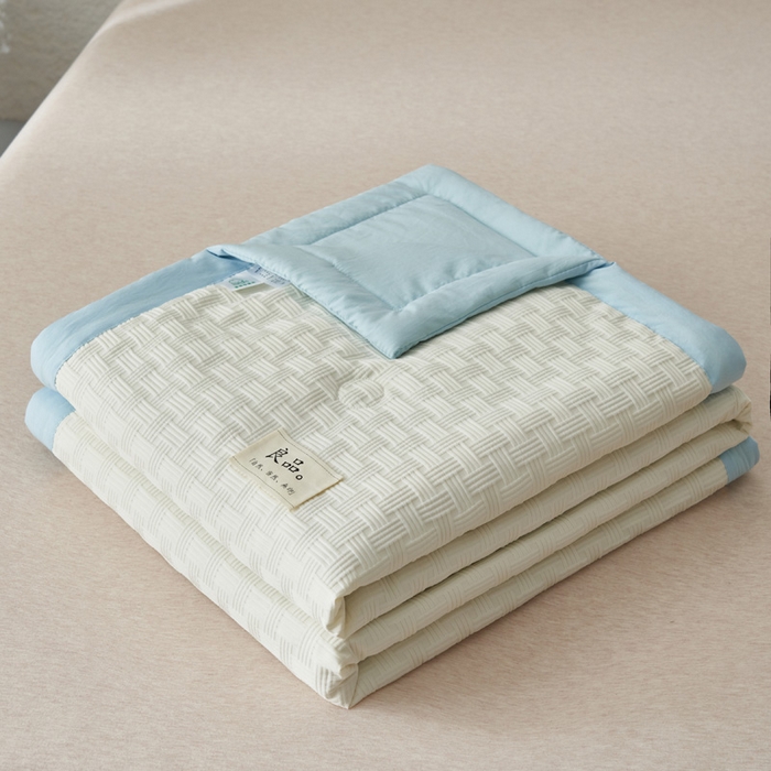 91家纺网 家纺一手货源 找家纺 子由家居 2025新款良品格大豆纤维夏被被子被芯 良品格-天蓝