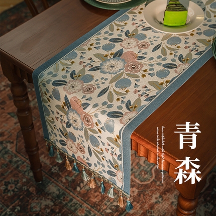 91家纺网 家纺一手货源 找家纺 （总）南通大梧纺织 2025新款桌旗-SD仿棉麻