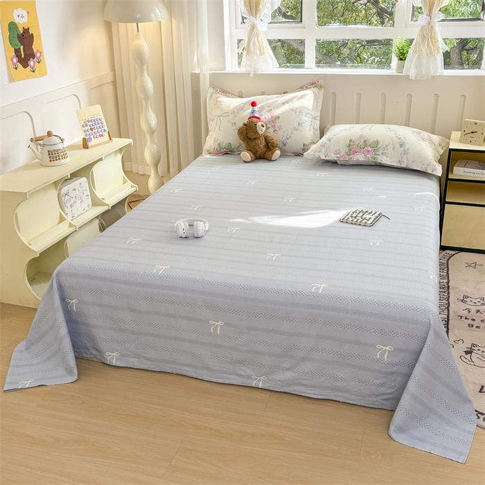 91家纺网 家纺一手货源 找家纺 大吉 2025新款100全棉纯棉喷气小清新被套四件套纯棉三件套床笠四件套单被套单枕套 童话