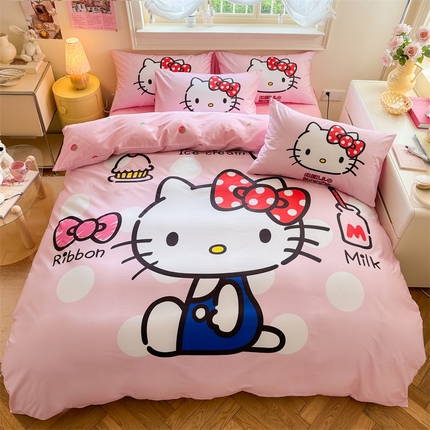 2025新款大版三丽鸥全棉数码印花四件套【含防伪标】 奶瓶kt