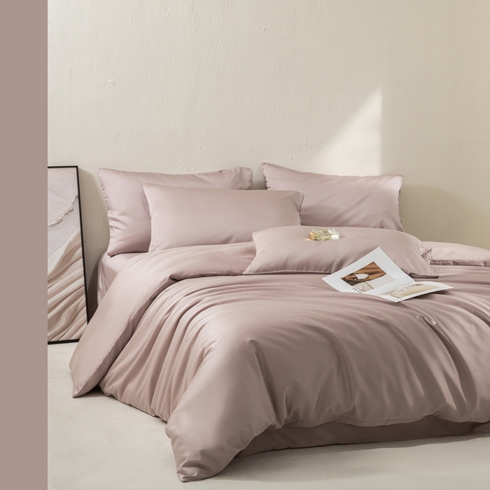 91家纺网 家纺一手货源 找家纺 121  2025新款亲肤柔软天丝棉四件套-小满春曲 豆蔻