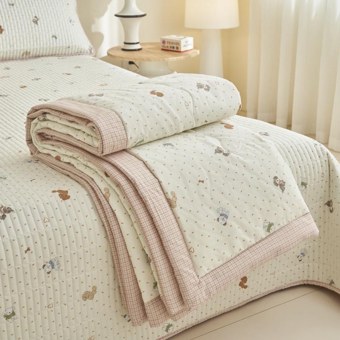 91家纺网 家纺一手货源 找家纺 子由家居 2025新款纯棉新疆棉花被被子被子 棉花被-萌宠小狗