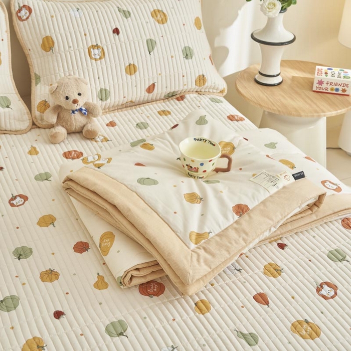 91家纺网 家纺一手货源 找家纺 子由家居 2025新款纯棉新疆棉花被被子被子 棉花被-南瓜