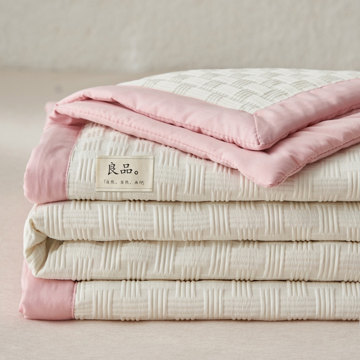 91家纺网 家纺一手货源 找家纺 子由家居 2025新款良品格大豆纤维夏被被子被芯 良品格-纱粉