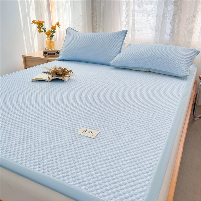 91家纺网 家纺一手货源 找家纺 （总）喜居 2025新款无印风豆豆席宽边平席冰豆豆凉豆豆凉席