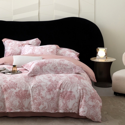 91家纺网 家纺一手货源 找家纺 2025春夏新款【奥斯汀】红金裸盖™棉全棉纯棉红金裸盖棉四件套 （标准号全网控价（折后券后）不低于199元） 奥斯汀-豆沙