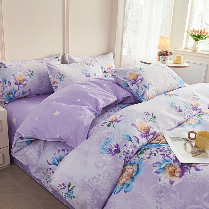 91家纺网 家纺一手货源 找家纺 （总）爱诗诺 2025加厚生态棉磨毛四件套高克重植物羊绒单被套大量现货