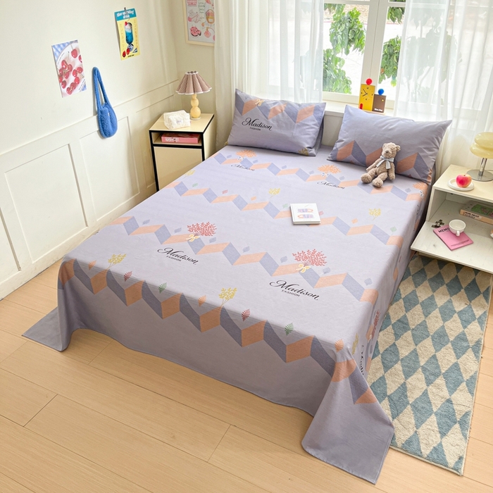 91家纺网 家纺一手货源 找家纺 莱通2025新款原棉老粗布床单 稻花香