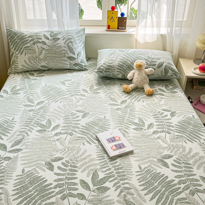 91家纺网 家纺一手货源 找家纺 莱通2025新款原棉老粗布床单 叶青春