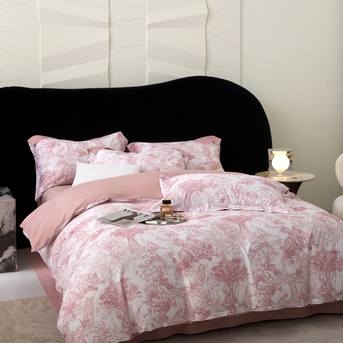 91家纺网 家纺一手货源 找家纺 2025春夏新款【奥斯汀】红金裸盖™棉全棉纯棉红金裸盖棉四件套 （标准号全网控价（折后券后）不低于199元） 奥斯汀-豆沙