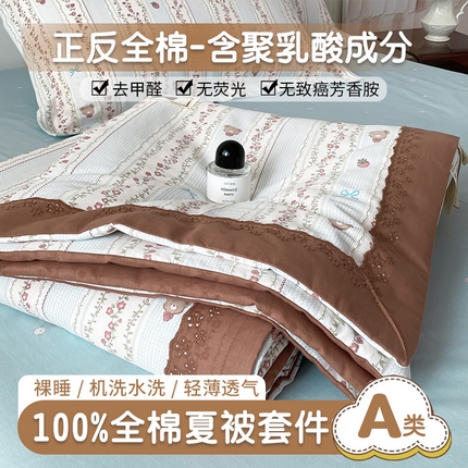 帕拉美拉 2025新款全棉法式风玉米夏被春秋被玉米被三件套四件套 弗朗妮