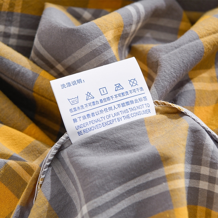 91家纺网 家纺一手货源 找家纺 润淳家居 2025新款A类全棉水洗棉四件套三件套 芳华 黄