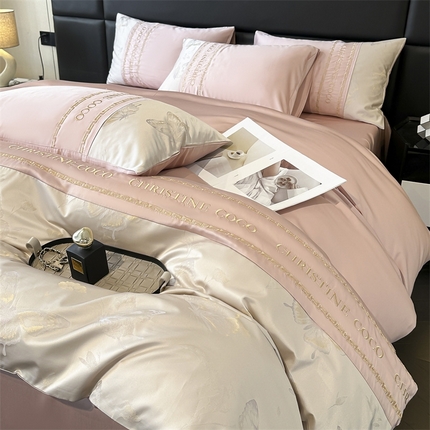 91家纺网 家纺一手货源 找家纺 （总）dc2025新款60天丝雕花系列四件套