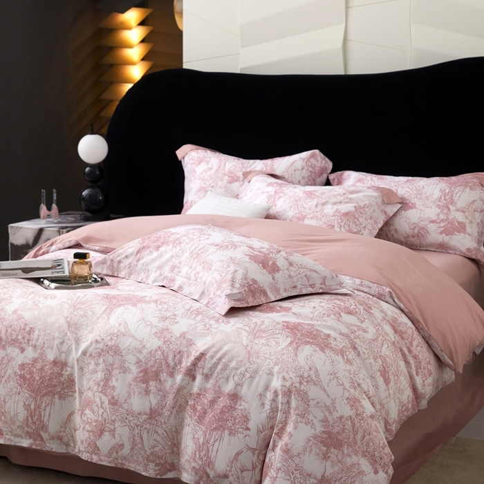 91家纺网 家纺一手货源 找家纺 2025春夏新款【奥斯汀】红金裸盖™棉全棉纯棉红金裸盖棉四件套 （标准号全网控价（折后券后）不低于199元） 奥斯汀-豆沙