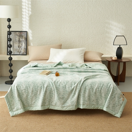 91家纺网 家纺一手货源 找家纺 （总）恒爱家纺 2025新款A类全棉双层纱提花夏被子被芯