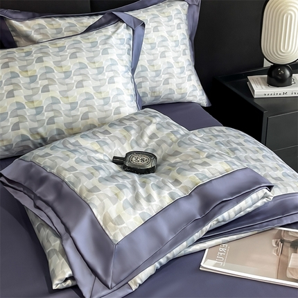 91家纺网 家纺一手货源 找家纺 （总）DC2025新款60支天丝印花夏被四件套