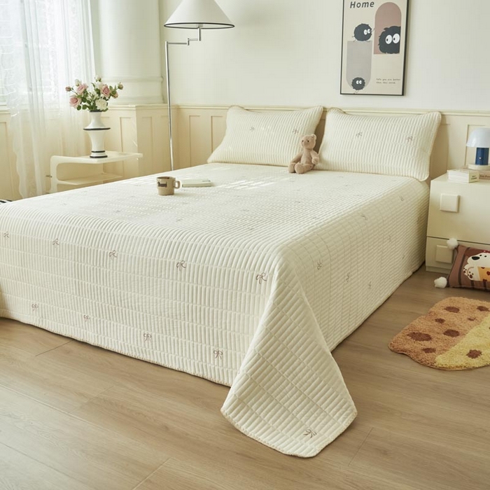 91家纺网 家纺一手货源 找家纺 （总）子由家居 2025新款水洗邹邹纱小清新床盖