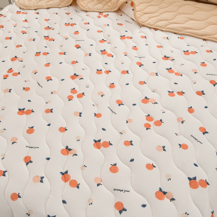 91家纺网 家纺一手货源 找家纺 圣楚 2025新款A类针织棉夏被夏凉被 小橙子