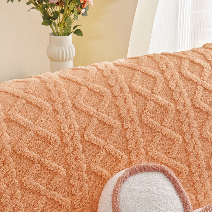 91家纺网 家纺一手货源 找家纺 （总）启博家纺 2025新款提花绒功能款毛毛虫沙发套