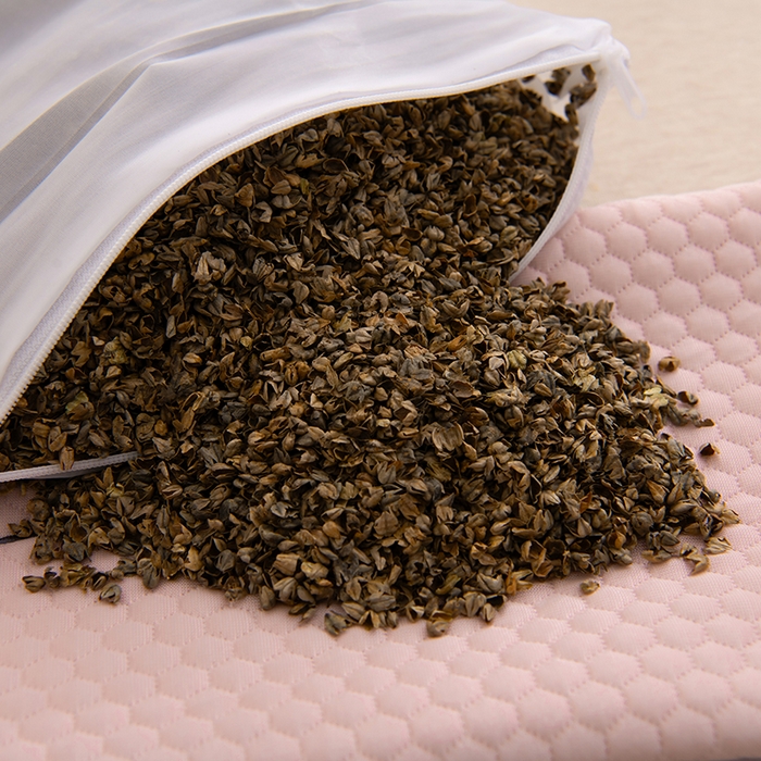 91家纺网 家纺一手货源 找家纺 芯洲 2025年新款荞麦枕颈椎枕凉感冰豆豆夏季时尚护颈枕 冰感豆颈椎枕-粉  20*50cm