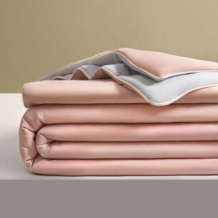 91家纺网 家纺一手货源 找家纺 子由家居 2025新款锦纶凉感大豆纤维夏被被子被芯 即刻凉感-浅豆沙