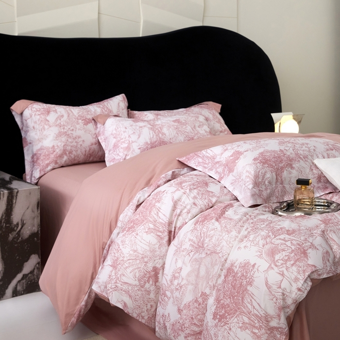 91家纺网 家纺一手货源 找家纺 2025春夏新款【奥斯汀】红金裸盖™棉全棉纯棉红金裸盖棉四件套 （标准号全网控价（折后券后）不低于199元） 奥斯汀-豆沙