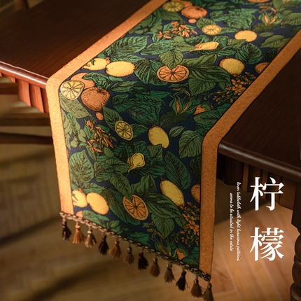 91家纺网 家纺一手货源 找家纺 （总）南通大梧纺织 2025新款桌旗-SD仿棉麻