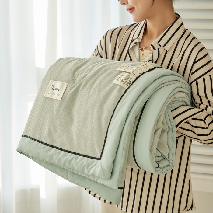 91家纺网 家纺一手货源 找家纺 （总）子由家居 2025新款雪花棉提花大豆被被子被芯