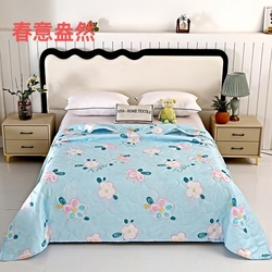 91家纺网 家纺一手货源 找家纺 富之纹家纺 2025新款钻石绒亲肤棉超声波夏被夏凉被空调被压花礼品直播引流爆款  春意盎然,春意盎然