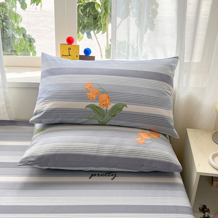 91家纺网 家纺一手货源 找家纺 莱通2025新款原棉老粗布床单 萱朵