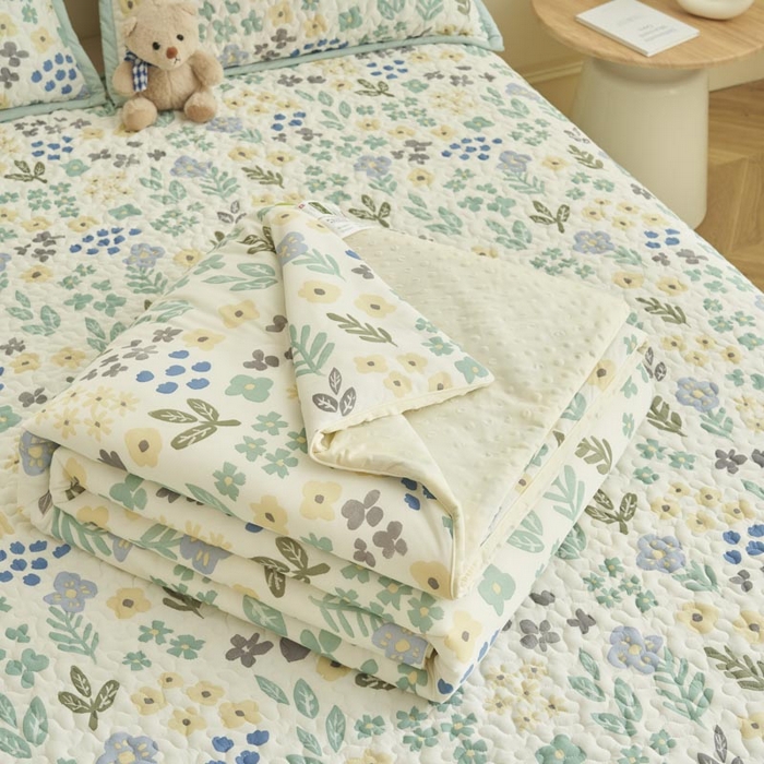 91家纺网 家纺一手货源 找家纺 子由家居 2025新款凉感丝豆豆夏被四件套 凉感豆豆被-四季如春