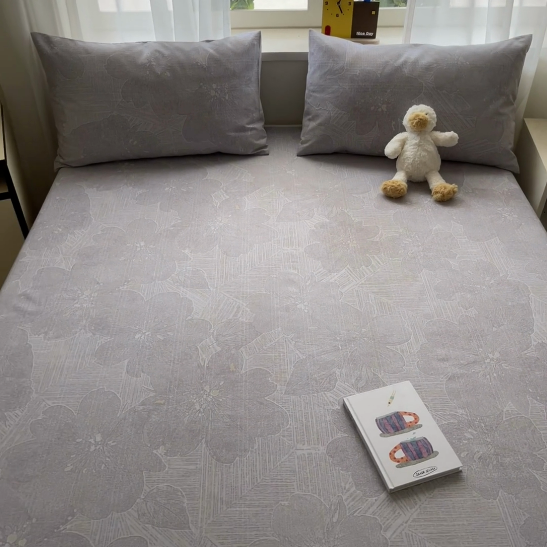 91家纺网 家纺一手货源 找家纺 莱通2025新款原棉老粗布床单 卿卿佳人