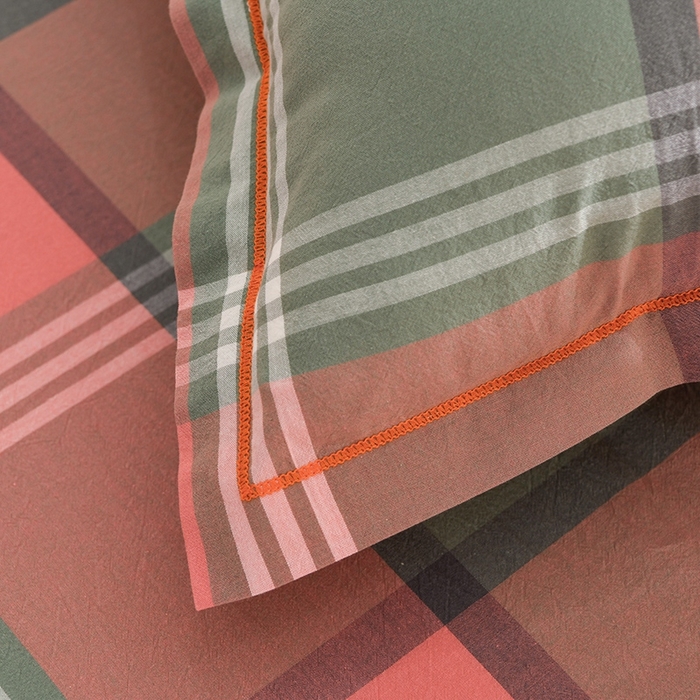 91家纺网 家纺一手货源 找家纺 润淳家居 2025新款A类全棉水洗棉四件套三件套 安妮 桔