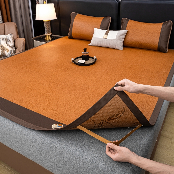 91家纺网 家纺一手货源 找家纺 81号家纺 2025新款古藤席三件套凉席三件套 古藤席-简约生活