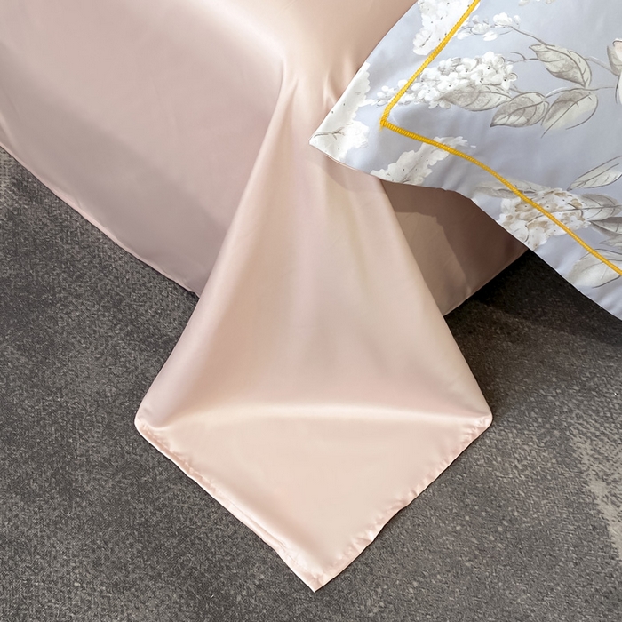 91家纺网 家纺一手货源 找家纺 绘萱2025爆款直播印花水洗天丝夏被四件套凉感水洗真丝冰丝夏凉被空调被花颜