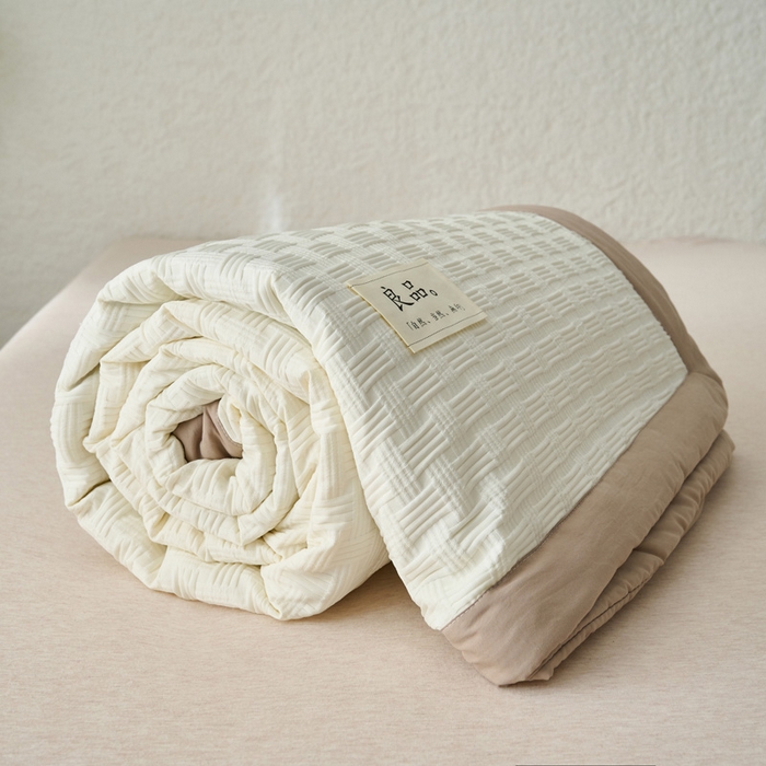 91家纺网 家纺一手货源 找家纺 子由家居 2025新款良品格大豆纤维夏被被子被芯 良品格-驼色