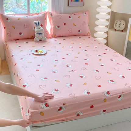 凌云2025新款13372A类全棉床笠    水果兔