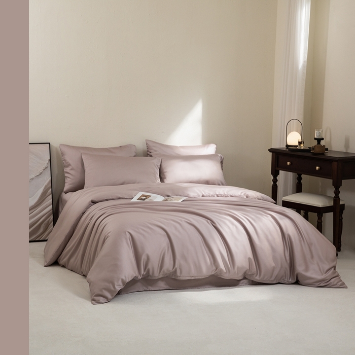 91家纺网 家纺一手货源 找家纺 121  2025新款亲肤柔软天丝棉四件套-小满春曲 豆蔻