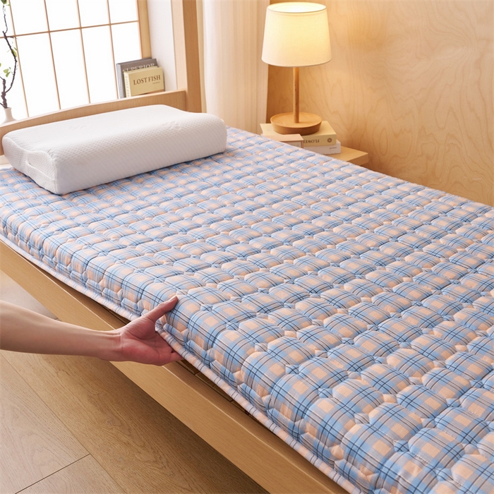 91家纺网 家纺一手货源 找家纺 艺博床垫 2025新款水洗棉棉花学生床垫 简兮蓝