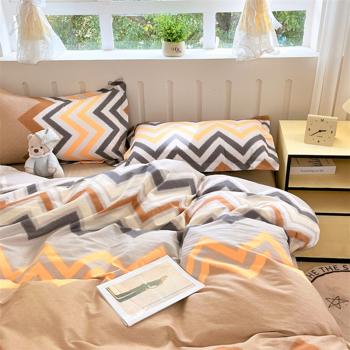 91家纺网 家纺一手货源 找家纺 大吉 2025新款100全棉纯棉喷气小清新被套四件套纯棉三件套床笠四件套单被套单枕套 巴洛克