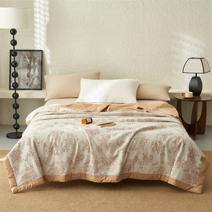 91家纺网 家纺一手货源 找家纺 （总）恒爱家纺 2025新款A类全棉双层纱提花夏被子被芯