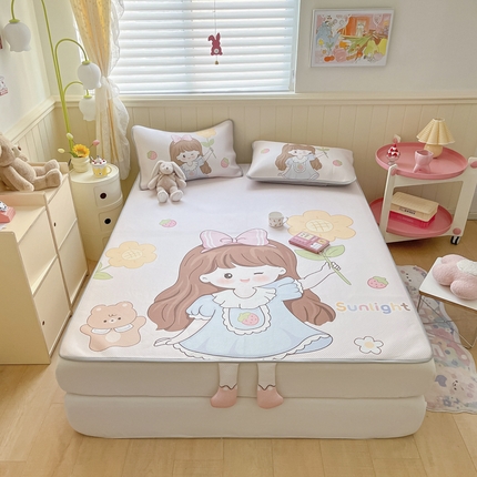 慕尚家纺 2025新款凉感卡通工艺席 阳光少女