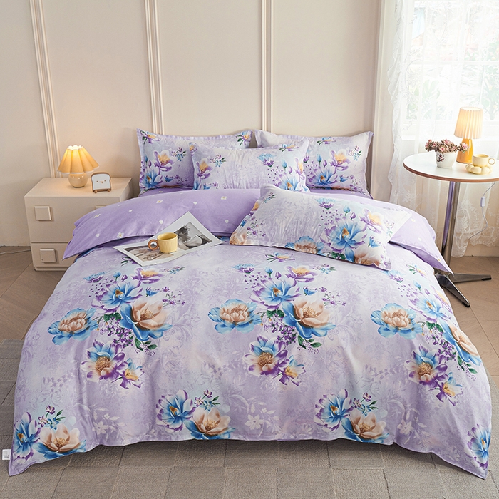 91家纺网 家纺一手货源 找家纺 （总）爱诗诺 2025加厚生态棉磨毛四件套高克重植物羊绒单被套大量现货