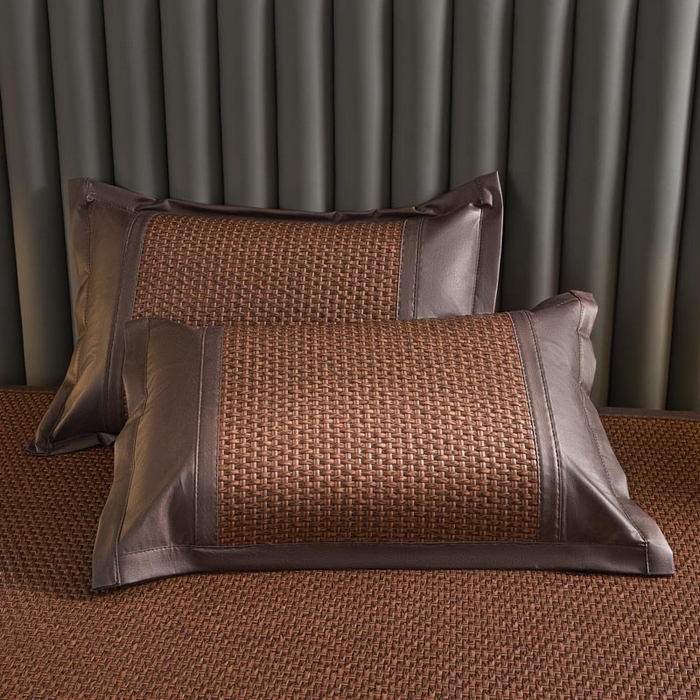 91家纺网 家纺一手货源 找家纺 （总）鑫琪莱家纺 2025新款PE雪藤刺绣工艺款凉席