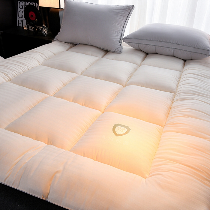 91家纺网 家纺一手货源 找家纺 招财狼 2025新款亲肤磨毛床垫 珍珠白