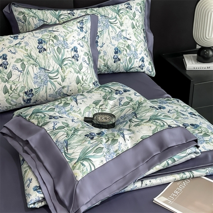 91家纺网 家纺一手货源 找家纺 （总）DC2025新款60支天丝印花夏被四件套