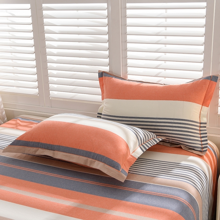 91家纺网 家纺一手货源 找家纺 润淳家居 2025新款A类全棉水洗棉四件套三件套 风华 兰